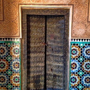 Door and mosaic